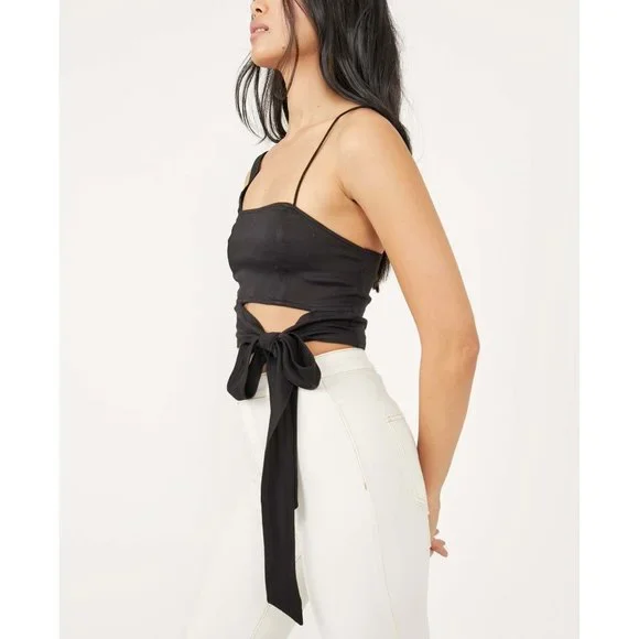 🎉LAST CHANCE🎉 NWT Free People Mila Top / Black - Picture 5 of 9